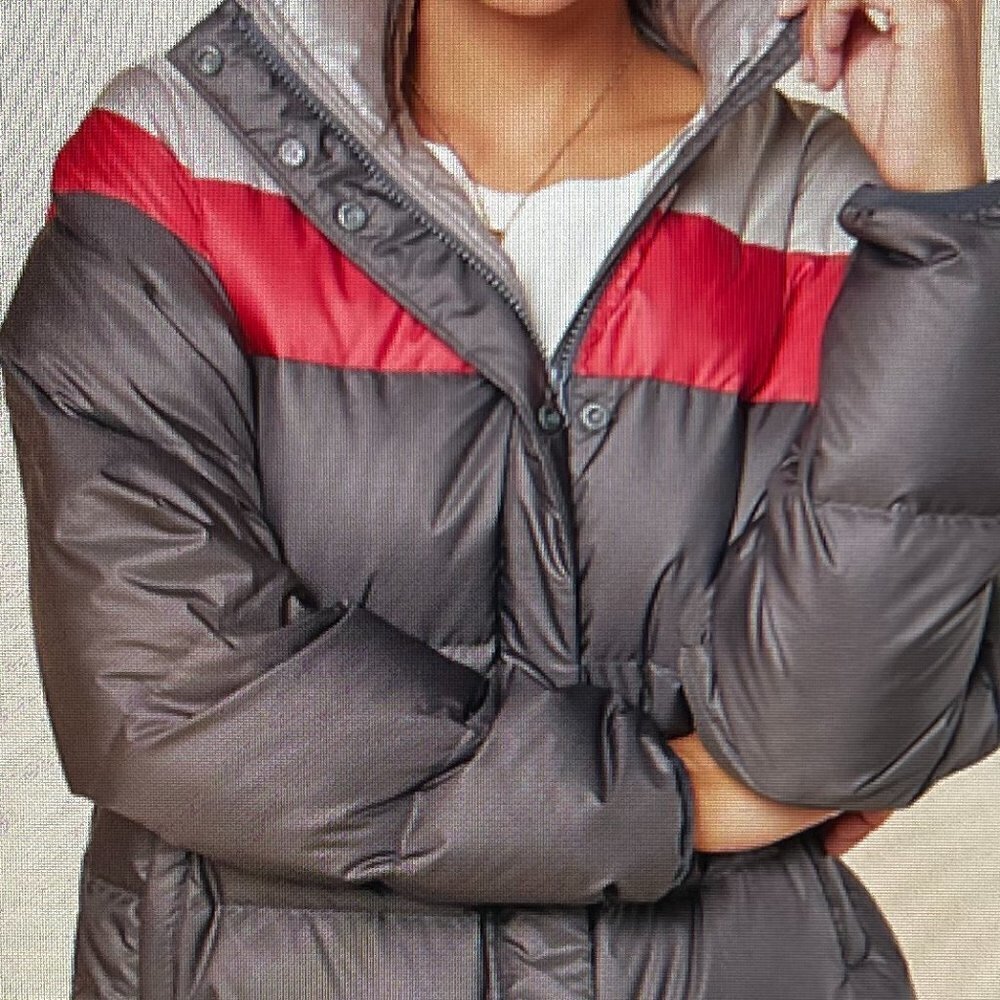 Outerknown Women's chromatic puffer dove grey rainbow Size M